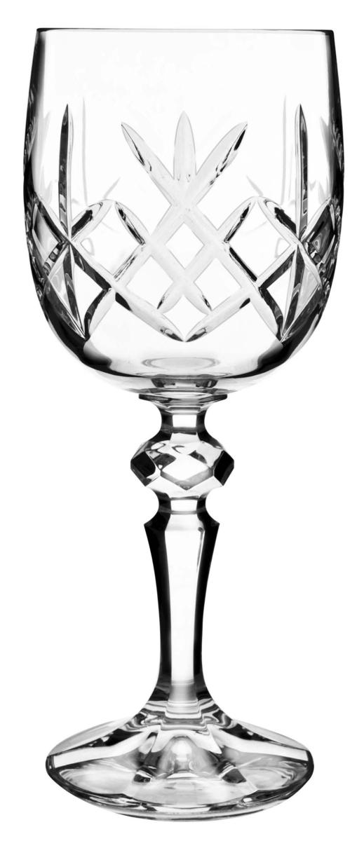 6 5/8" BOHEMIA CRYSTAL FLAMENCO DESIGN WINE GLASS 170ml 24% LEAD CRYSTAL 17cm