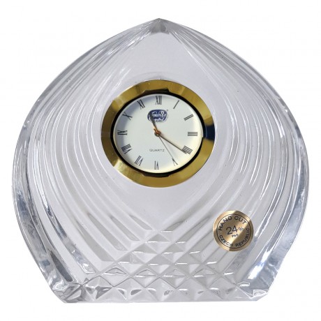 Bohemia Crystal Gift Fancies Crystal Clock 9cm