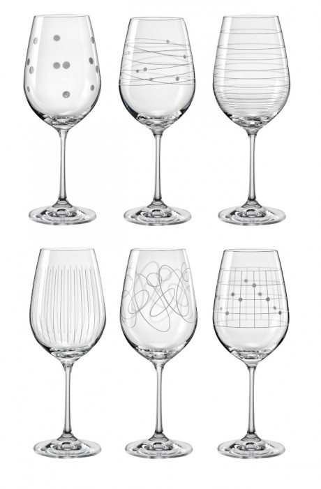 Bohemia Crystal Elements Wine Glasses 450ml 6 Piece Set Bohemia Crystal