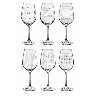 Bohemia Crystal Elements Wine Glasses 450ml 6 piece set