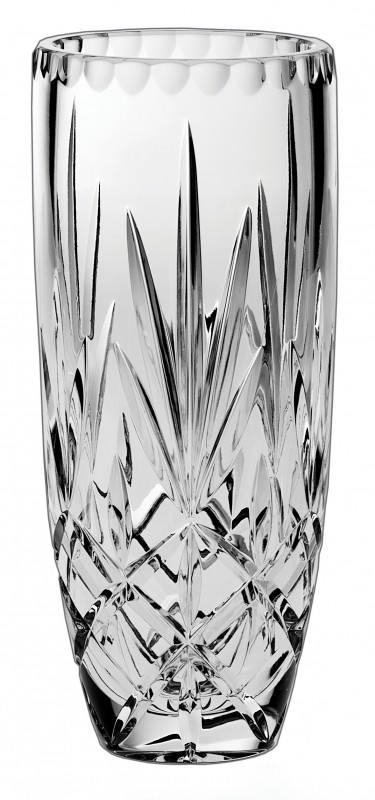 Bohemia Crystal Sheffield Barrel Vase 20.5cm